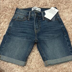 NEW Boys Abercrombie Kids Blue Denim Shorts